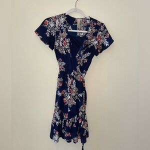Allison Joy Navy Floral Midi Dress